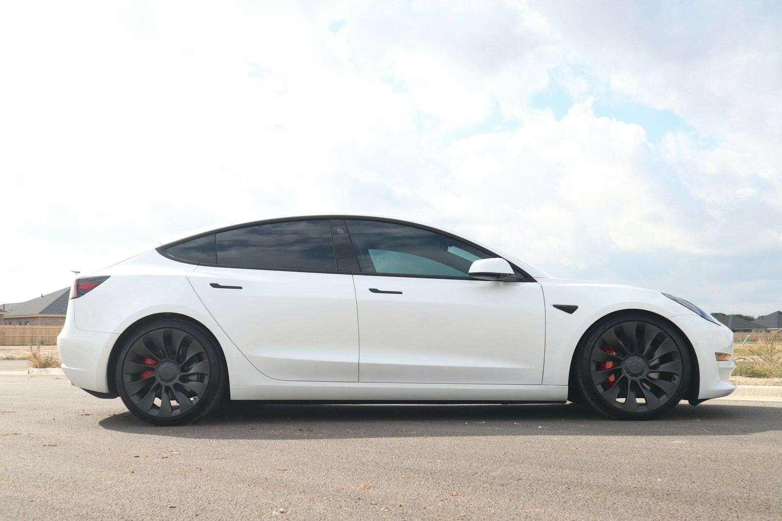 White Tesla Model 3
